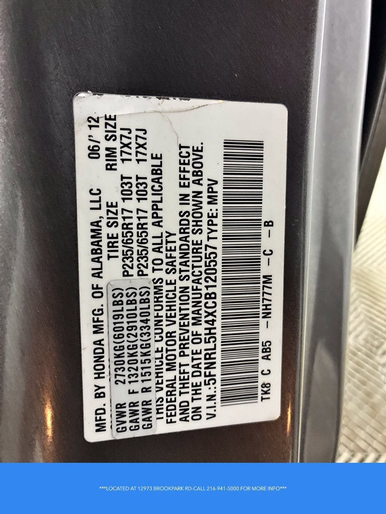 2012 Honda Odyssey EX