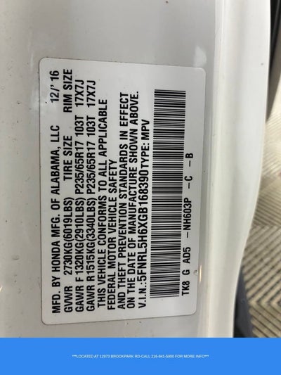 2016 Honda Odyssey EX-L
