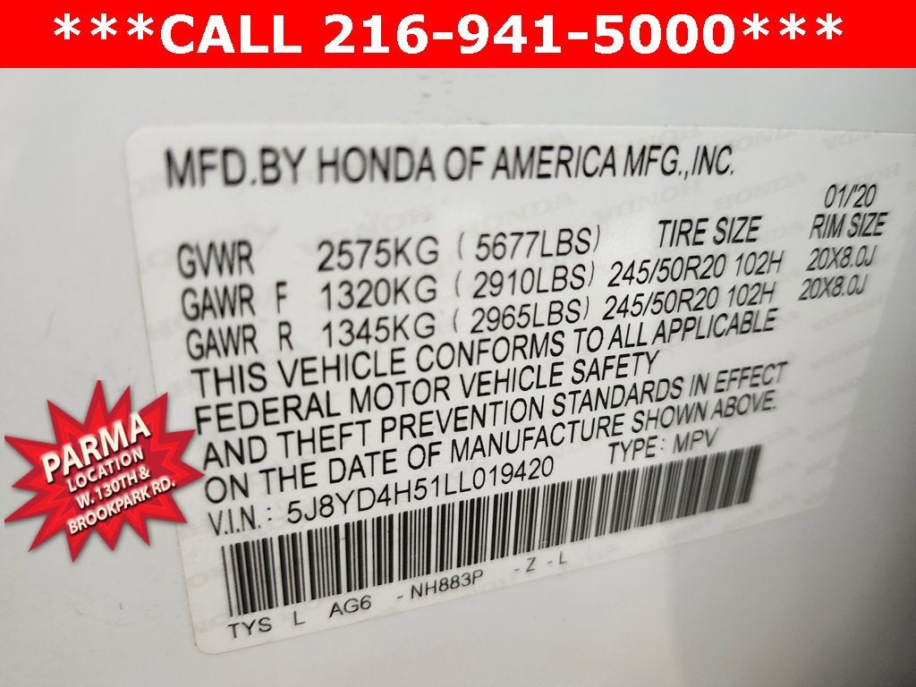 2020 Acura MDX Technology Package