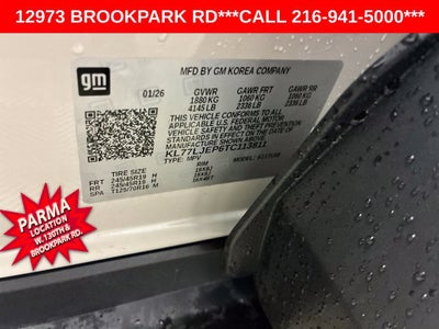 2026 Chevrolet Trax 2RS