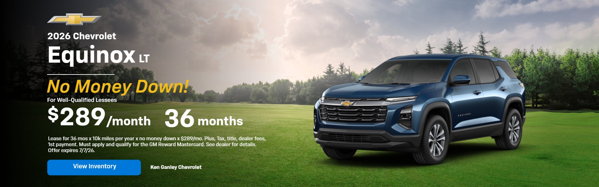No Money Down! 2026 Equinox Lease Offer