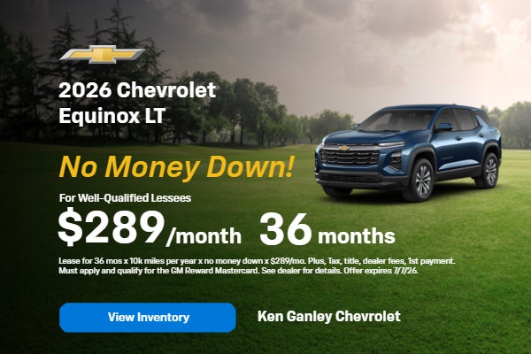 No Money Down! 2026 Equinox Lease Offer