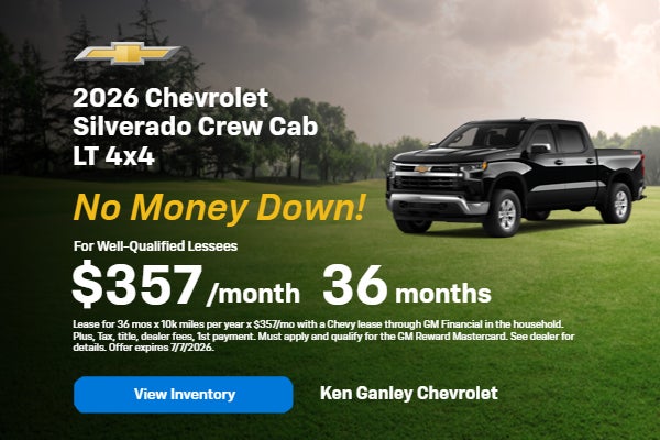 No Money Down! 2026 Silverado Lease Offer