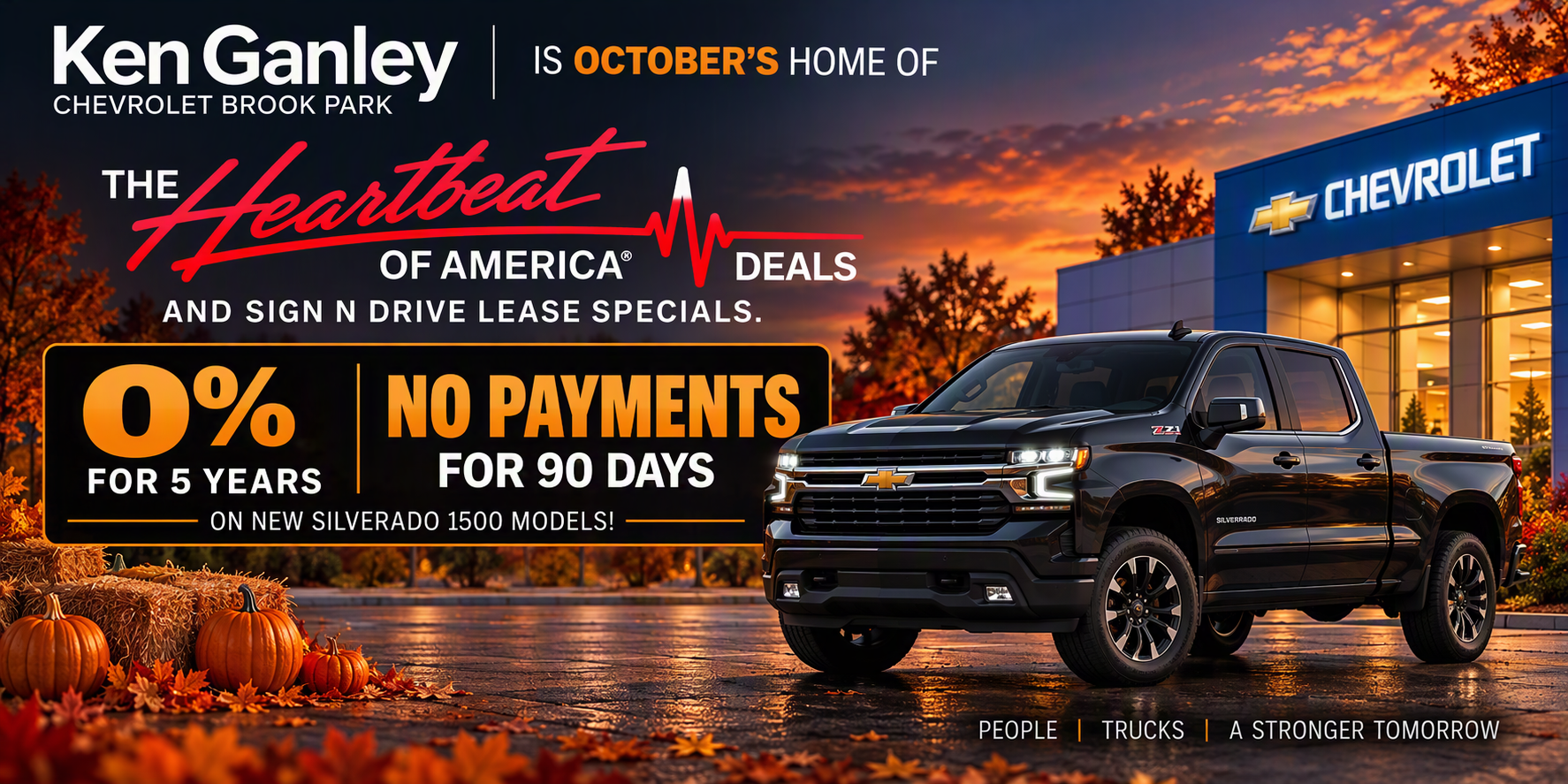 Blue Chevy Silverado with Labor Day financing offer