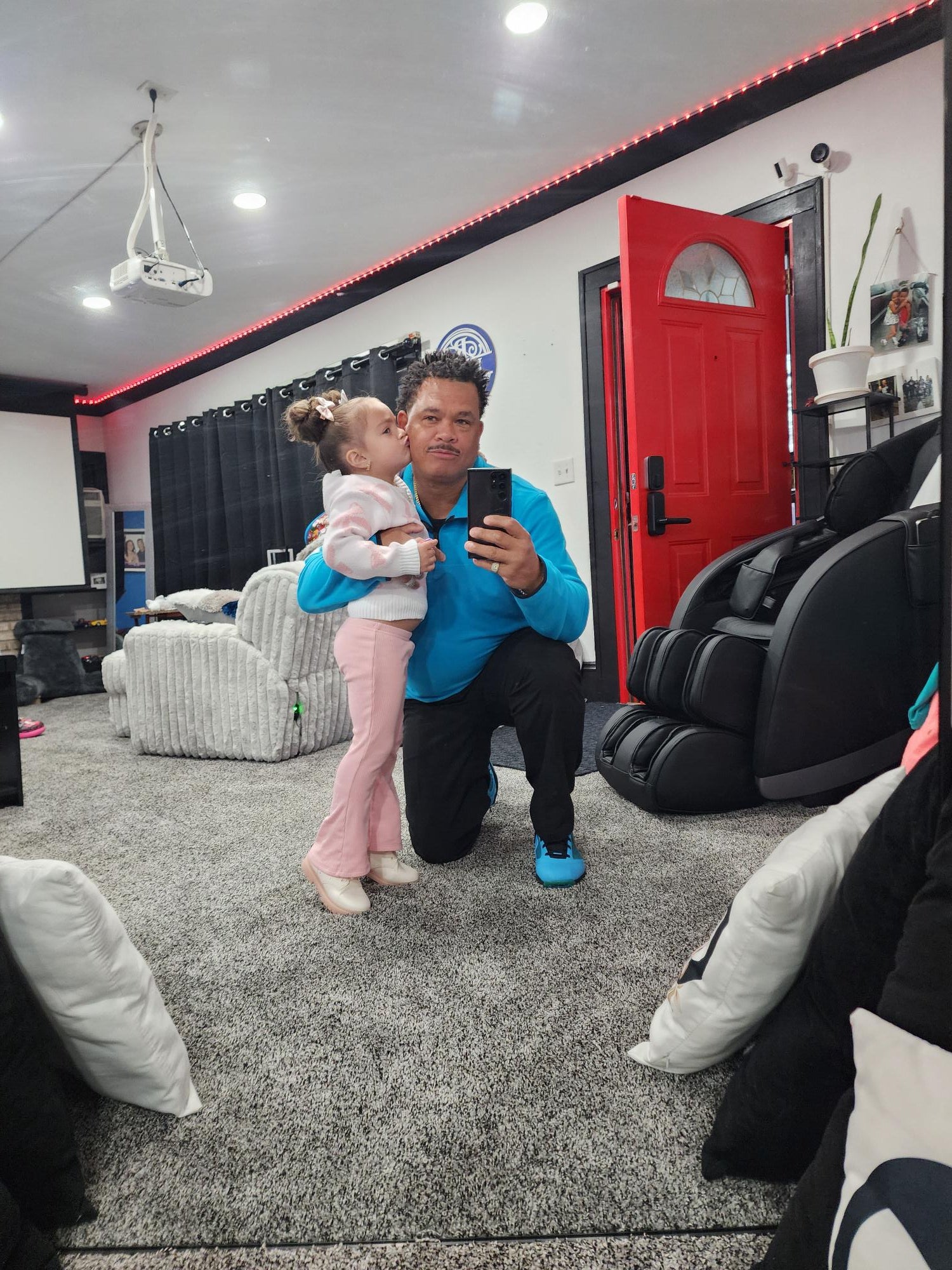Jason Rush spending time with his family